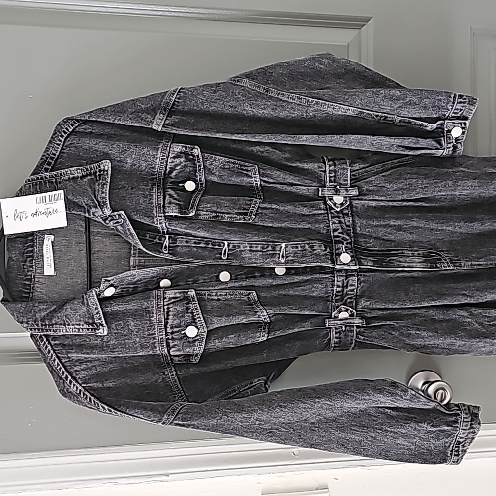 12th Tribe | (NWT) Black Denim Jumpsuit